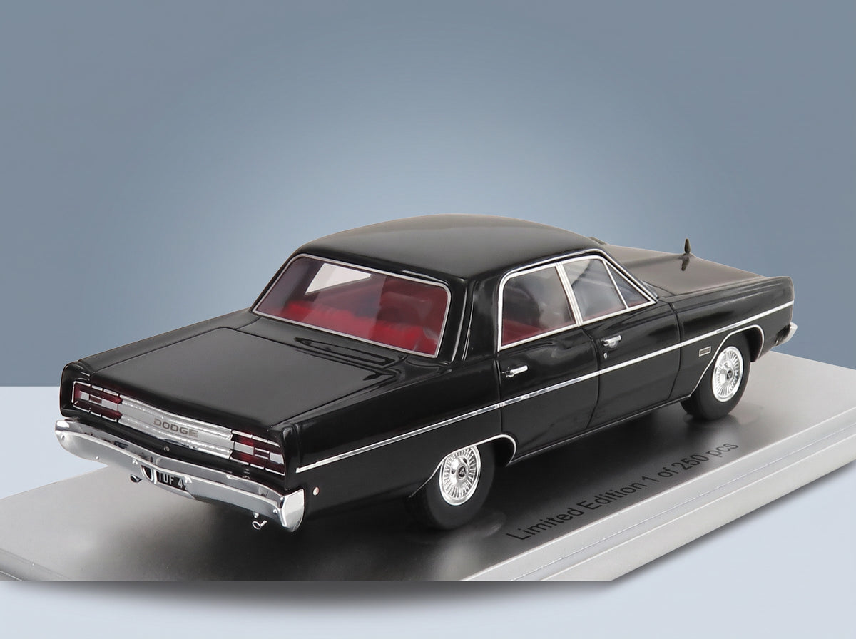Dodge Phoenix 4-Door Sedan 1968 Black Kess Model 1:43 scale model - rear three-quarter view
