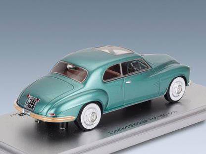Isotta Fraschini 8C Monterosa Coupé Touring Open Roof 1947 Green Kess Model 1:43 - rear three-quarter view