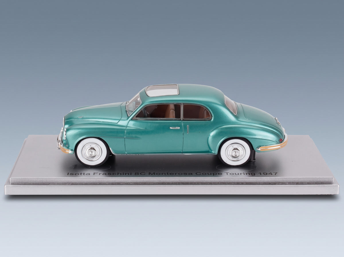Isotta Fraschini 8C Monterosa Coupé Touring Open Roof 1947 Green Kess Model 1:43 - side view