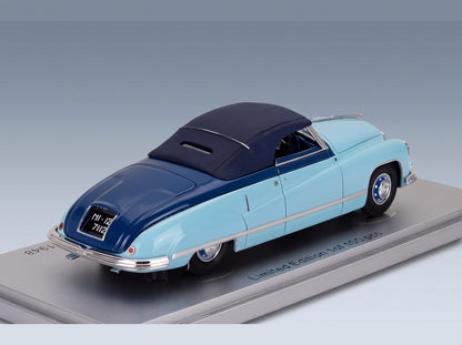 Isotta Fraschini 8C Monterosa Boneschi Cabriolet Closed 1948 Two-Tone Blue Black Kess Model 1:43 - rear three-quarter view