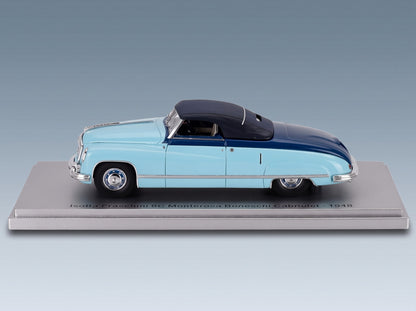 Isotta Fraschini 8C Monterosa Boneschi Cabriolet Closed 1948 Two-Tone Blue Black Kess Model 1:43 - side view
