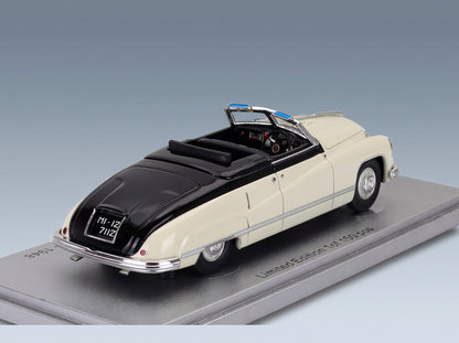Isotta Fraschini 8C Monterosa Boneschi Cabriolet Open 1948 Ivory Blue Kess Model 1:43 - rear three-quarter view
