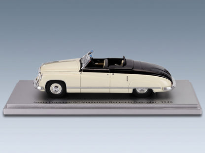 Isotta Fraschini 8C Monterosa Boneschi Cabriolet Open 1948 Ivory Blue Kess Model 1:43 - side view