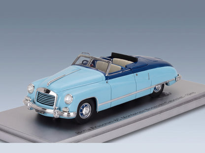Isotta Fraschini 8C Monterosa Boneschi Cabriolet Open 1948 Two-Tone Blue Kess Model 1:43 - front three-quarter view