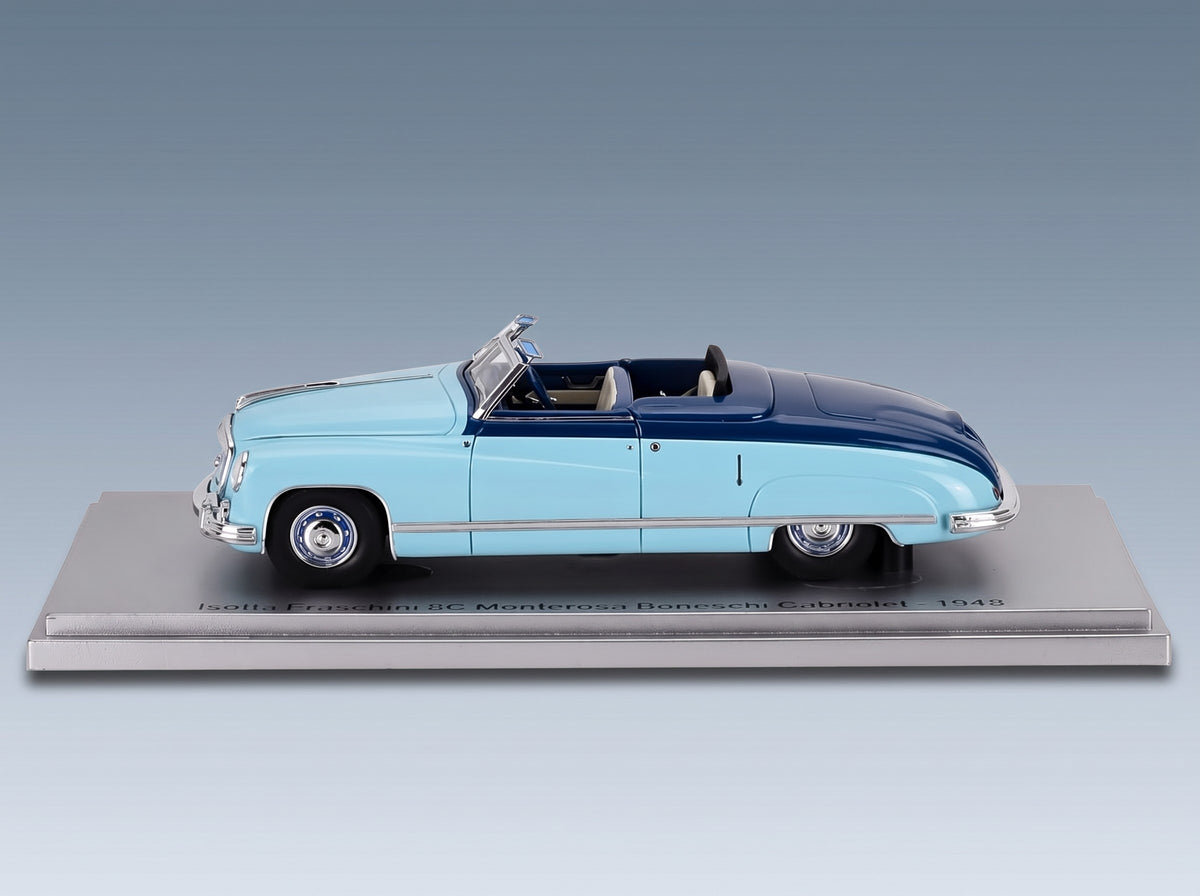Isotta Fraschini 8C Monterosa Boneschi Cabriolet Open 1948 Two-Tone Blue Kess Model 1:43 - side view