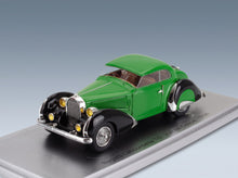 Bugatti T57 Labourdette Vutotal Coupé 1936 Green Black Kess Model 1:43 scale model - front three-quarter view