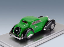 Bugatti T57 Labourdette Vutotal Coupé 1936 Green Black Kess Model 1:43 scale model - rear three-quarter view