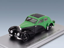 Bugatti 57C S/N.57335 Coupé Aérodynamique Closed Roof 1938 Green Black Kess Model 1:43 scale model - front three-quarter view