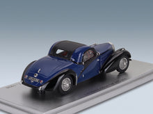 Bugatti 57C Atalante Coupé Sn.57641 Open Roof 1938 Blue Black Kess Model 1:43 scale model - rear three-quarter view