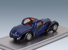 Bugatti 57C Atalante Coupé SN.57641 Open Roof 1938 Blue Black Kess Model 1:43 scale model - rear three-quarter view
