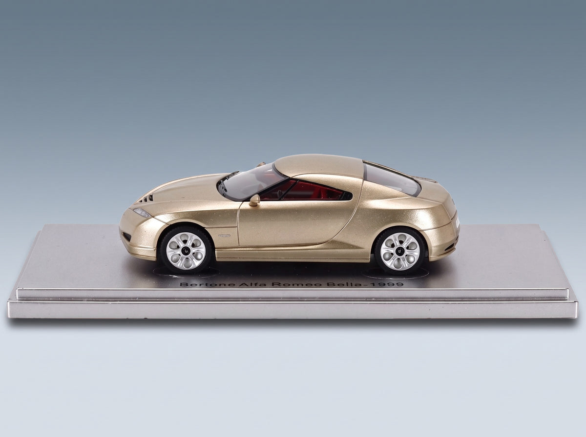 Alfa Romeo Bertone Bella Concept Car 1999 Gold Metallic Kess Model 1:43 scale model - side view