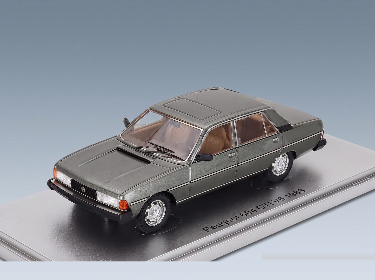 Peugeot 604 GTi V6 1983 Grey Metallic Kess Model 1:43 scale model - front three-quarter view