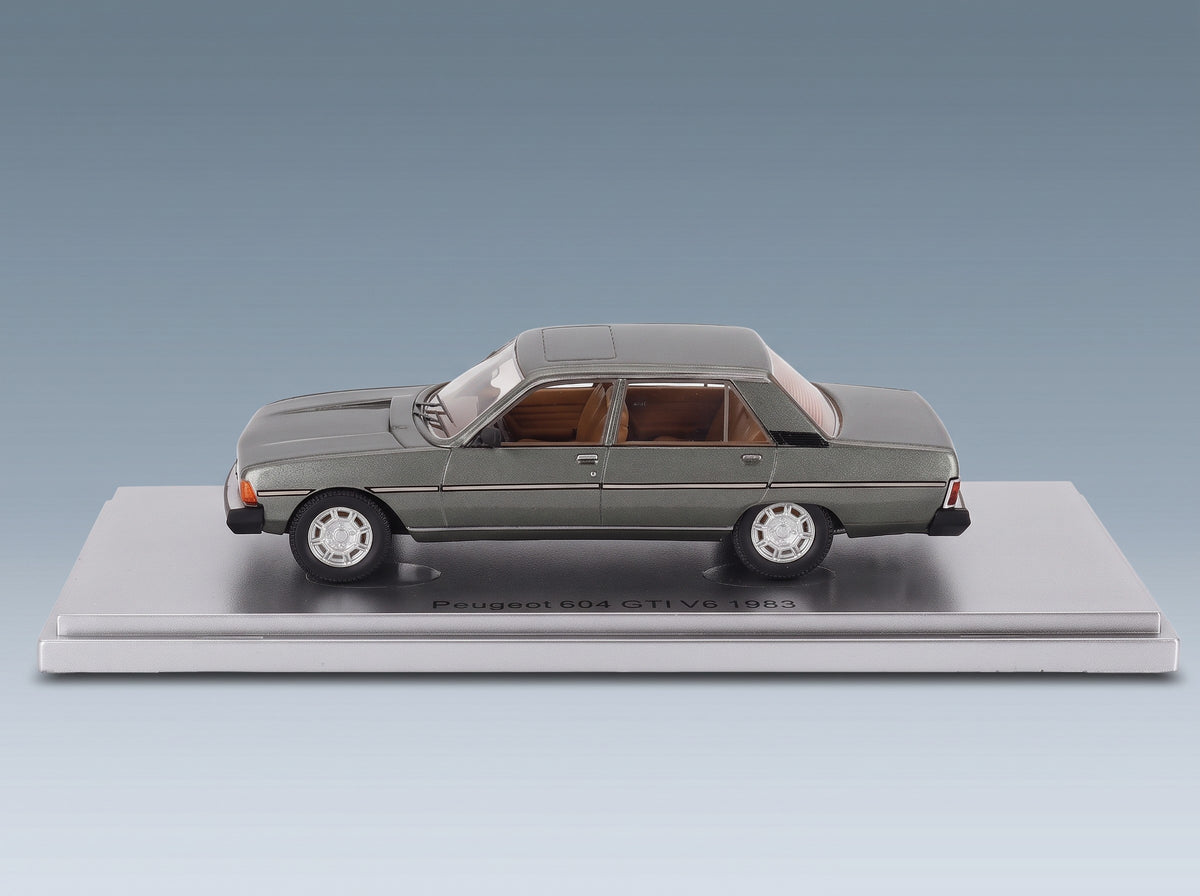 Peugeot 604 GTi V6 1983 Grey Metallic Kess Model 1:43 scale model - side view