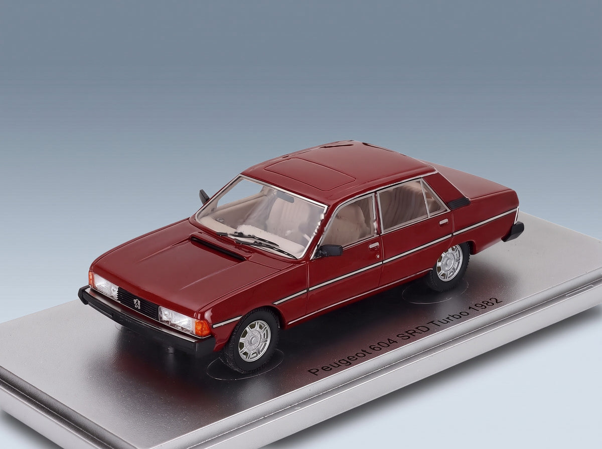 Peugeot 604 SRD Turbo 1983 Red Kess Model 1:43 scale model - front three-quarter view