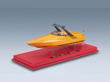 Ferrari Riva Aquarama 32 1990 Yellow with Showcase Kess Model 1:43 - front three-quarter view