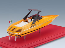 Ferrari Riva Aquarama 32 1990 Yellow with Showcase Kess Model 1:43 - rear three-quarter view
