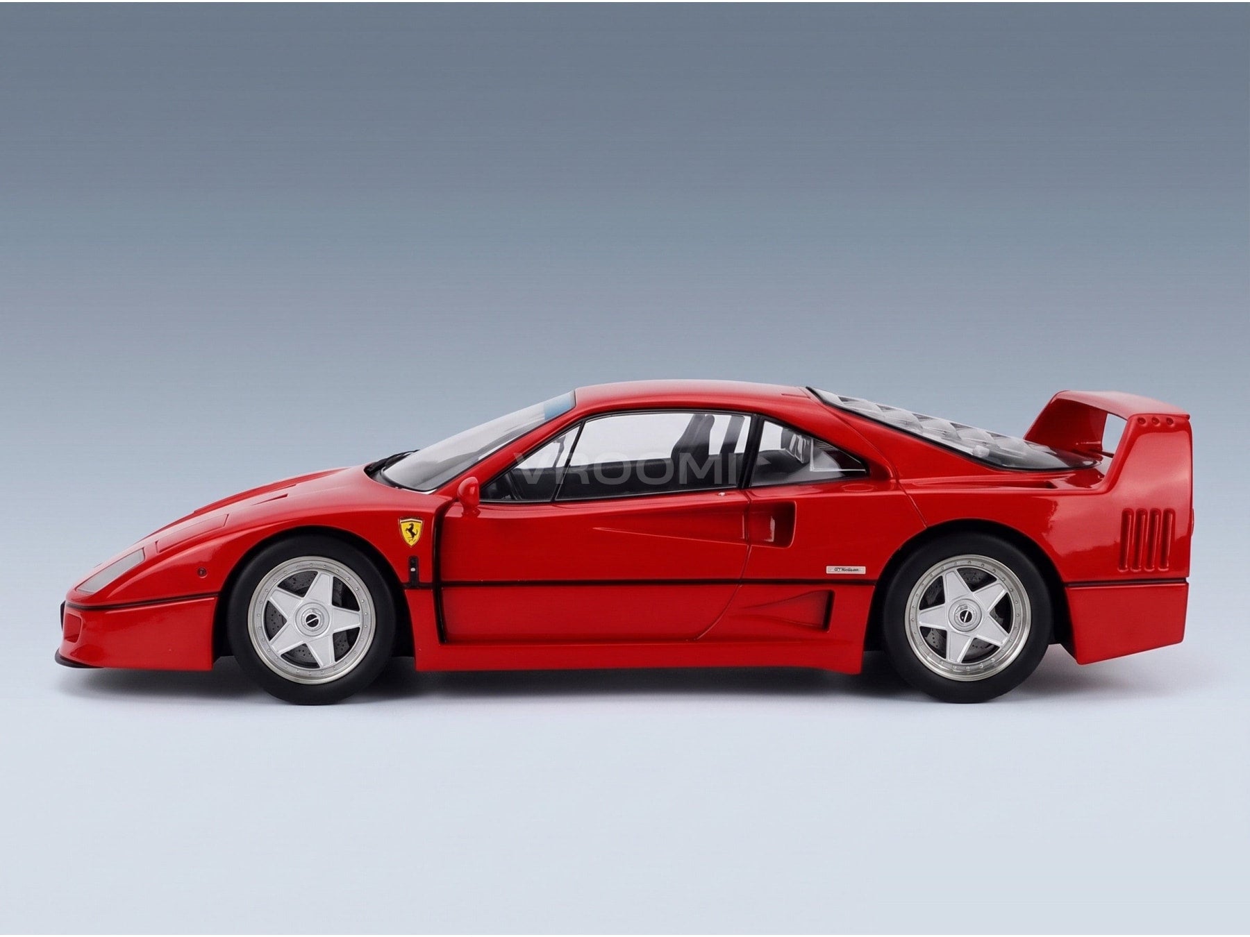 Ferrari F40 Black Interior Gianni Agnelli Personal Car 1987 Rosso Corsa KK Scale 1:18 scale model - side view