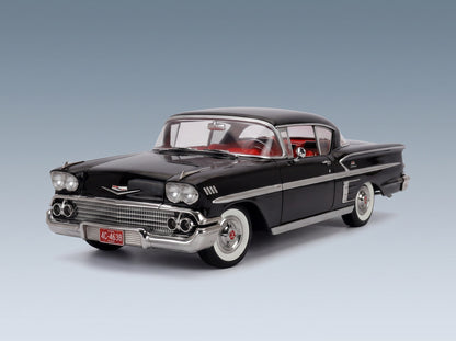 CHEVROLET - BEL AIR IMPALA COUPE 1958 - BLACK scale model - front view