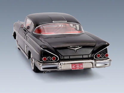 CHEVROLET - BEL AIR IMPALA COUPE 1958 - BLACK scale model - rear three-quarter view