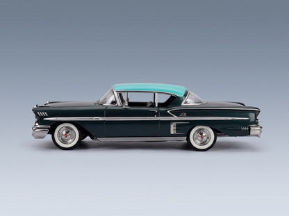 CHEVROLET - BEL AIR IMPALA COUPE 1958 - 2 TONE GREEN scale model - side view