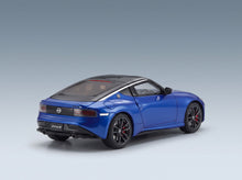 Nissan Fairlady Z Coupe 2023 Blue Kyosho 1:43 scale model - rear three-quarter view