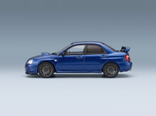 Subaru Impreza S203 2005 Blue Kyosho 1:43 scale model - rear three-quarter view