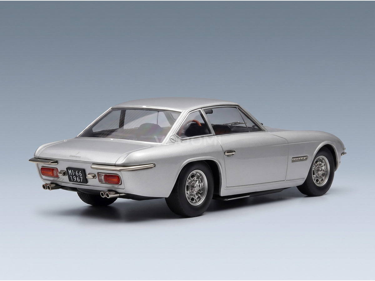 Lamborghini Islero S 1969 Silver KK Scale 1:18 scale model - rear three-quarter view
