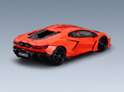 Lamborghini Revuelto 2023 Orange LCD Models 1:64 scale model - rear three-quarter view