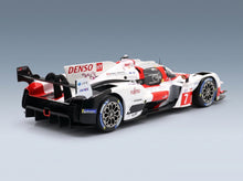 Toyota GR010 3.5L V6 Twin Turbo Hybrid Team Gazoo Racing No. 7 Mike Conway Kamui Kobayashi Jose Maria Lopez 24h Le Mans 2023 IXO Models 1:18 scale model - rear three-quarter view