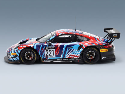 Porsche 911 991-2 GT3 R GPX Martini Racing No. 221 Lietz Christensen Estre Test Days 24h Spa 2022 IXO Models 1:18 scale model - side view