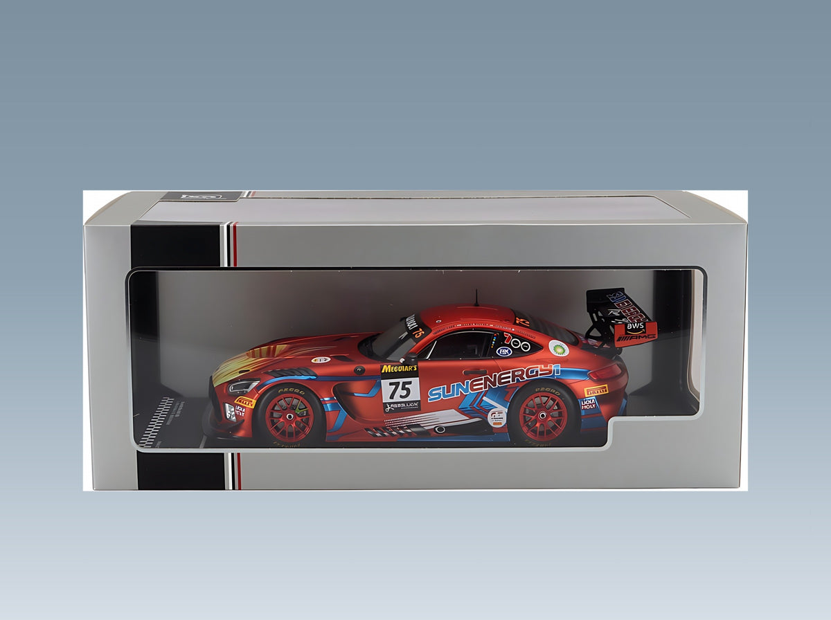 Mercedes-AMG GT3 Sun Energy 1 Racing No. 75 Stolz Gounon Habul Konrad Orange Winner 12h Bathurst 2022 IXO Models 1:18 scale model - original packaging