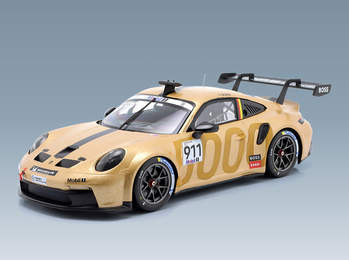Porsche 911 992 GT3 Cup Porsche Motorsport No. 911 Timo Glock Porsche Supercup Hungaroring 2023 IXO Models 1:18 scale model - front three-quarter view