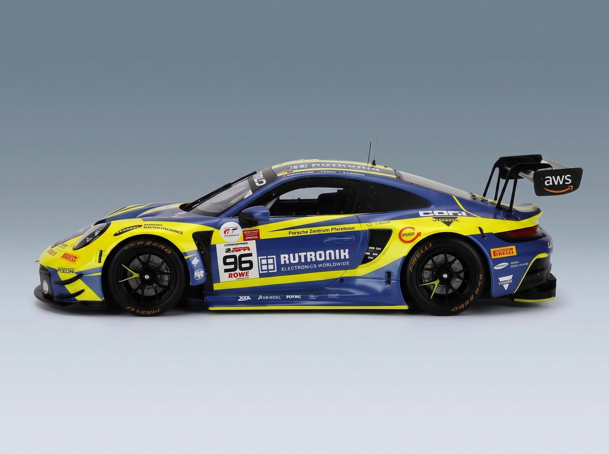 Porsche 911 GT3 R Rutronik Racing No. 96 Müller Niederhauser Picariello 2nd 24h Spa 2025 IXO Models 1:18 scale model - side view