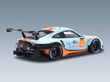 Porsche 911 991 RSR 4.0L Gulf Racing No. 86 Michael Wainwright Ben Barker Thomas Preining WEC LMGTE Sebring 2019 IXO Models 1:18 scale model - rear three-quarter view