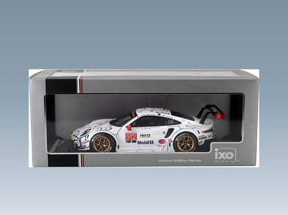 Porsche 911 991 RSR Porsche GT Team No. 912 Bamber Vanthoor Jaminet 2nd GTLM Petit Le Mans 2018 IXO Models 1:18 scale model - original packaging