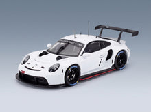Porsche 911 991-2 RSR-19 Plain Body Coupé 2022 White IXO Models 1:43 scale model - front three-quarter view