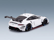 Porsche 911 991-2 RSR-19 Plain Body Coupé 2022 White IXO Models 1:43 scale model - rear three-quarter view