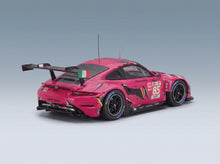 Porsche 911 991-2 RSR-19 Iron Dames No. 85 Sarah Bovy Rahel Frey Michelle Gatting 24h Le Mans 2023 IXO Models 1:43 scale model - rear three-quarter view
