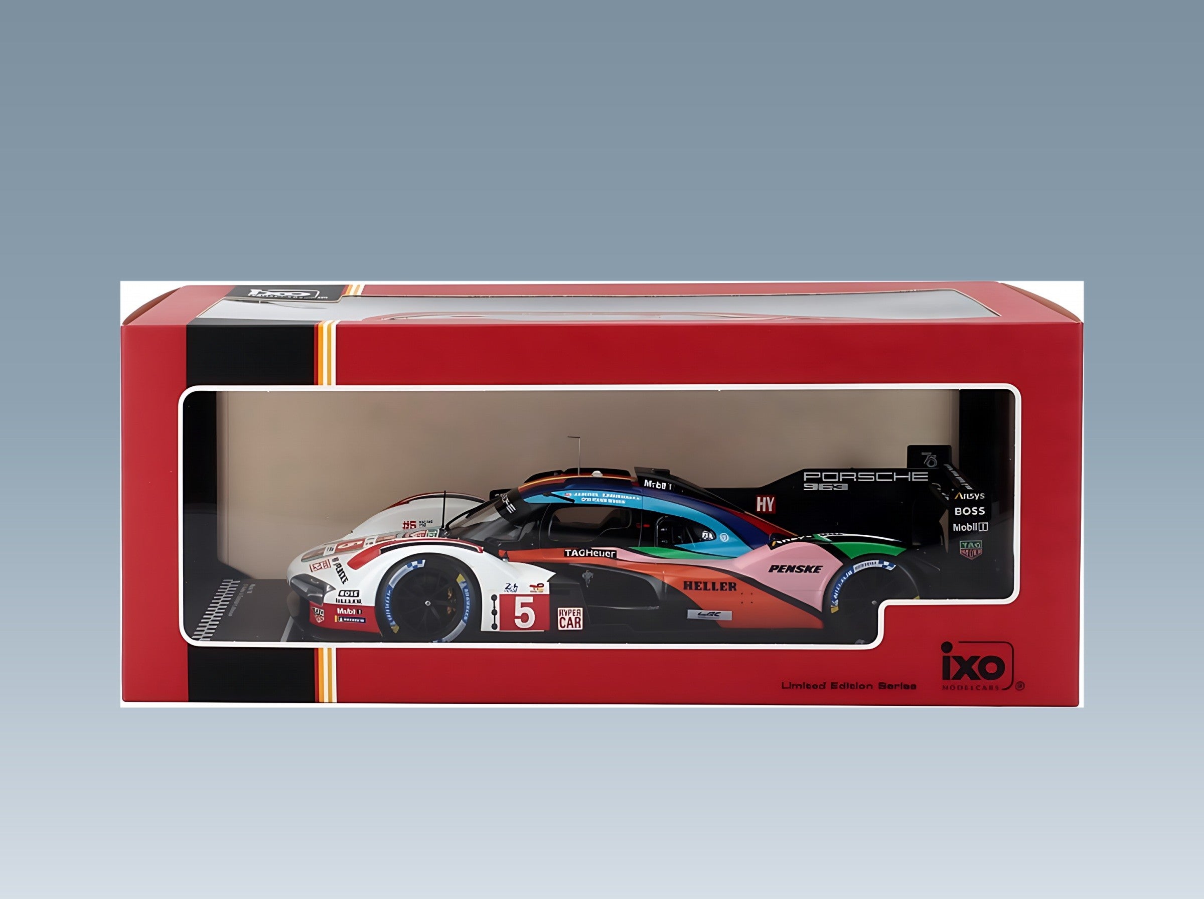 Porsche 963 Porsche Penske Motorsport No. 5 Dane Cameron Michael Christensen Frederic Makowiecki 24h Le Mans 2023 IXO Models 1:18 scale model - original packaging
