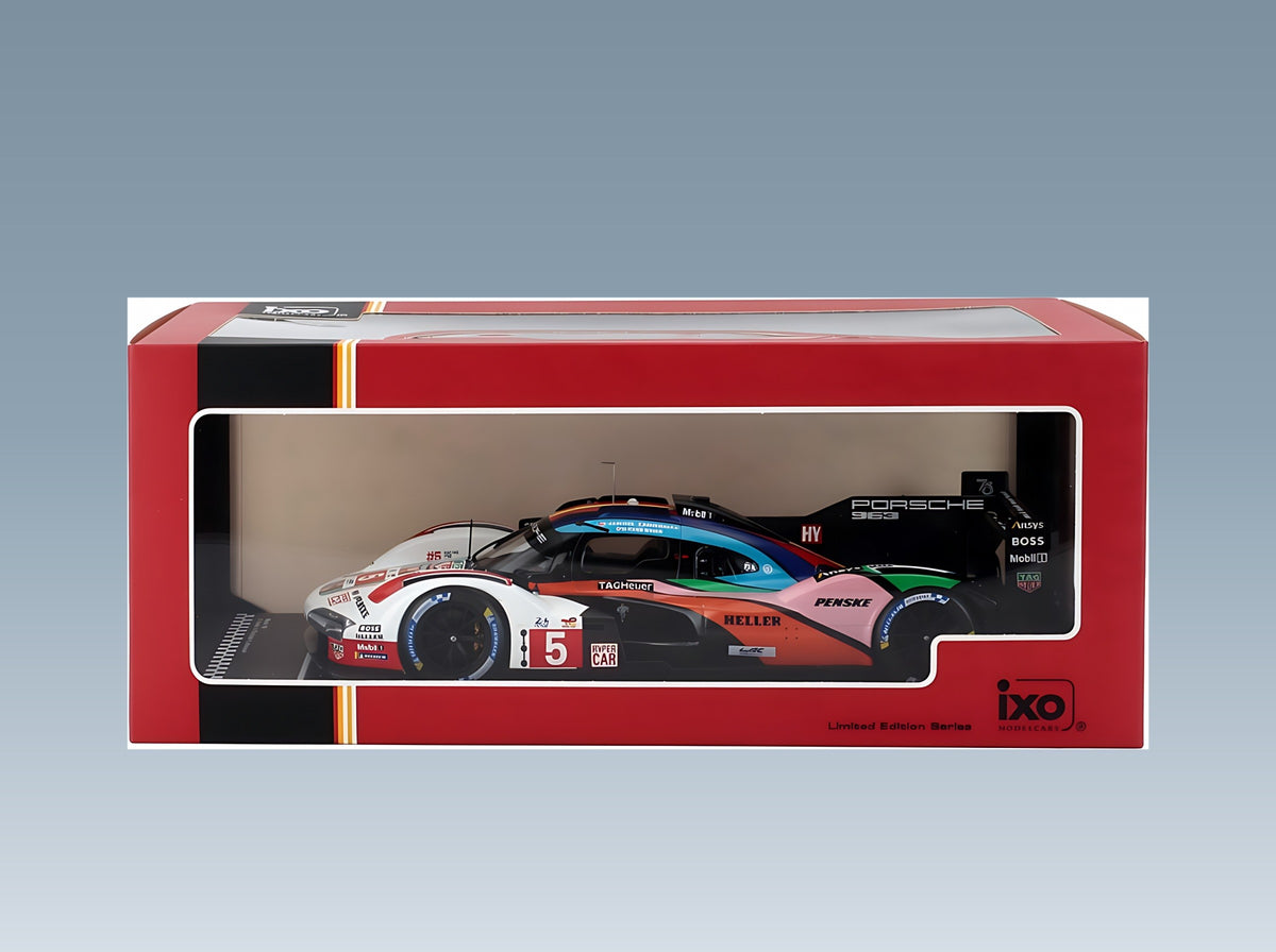 Porsche 963 Porsche Penske Motorsport No. 5 Dane Cameron Michael Christensen Frederic Makowiecki 24h Le Mans 2023 IXO Models 1:18 scale model - original packaging