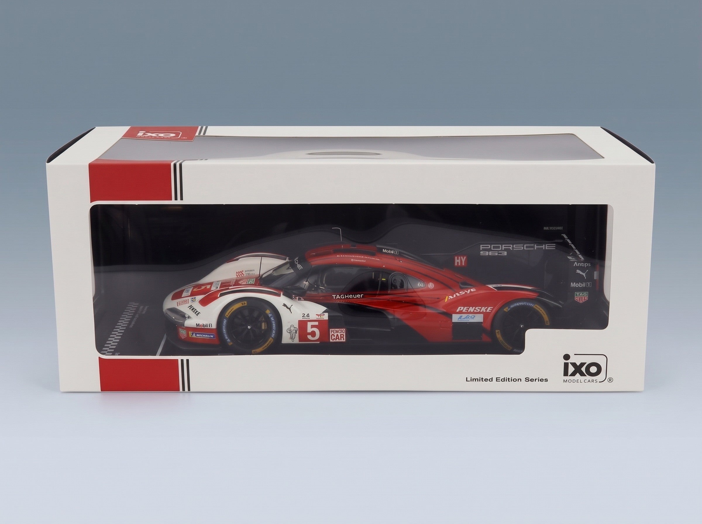 Porsche 963 LMDh Porsche Penske Motorsport No. 5 Andlauer Christensen Jaminet 24h Le Mans 2025 IXO Models 1:18 scale model - original packaging