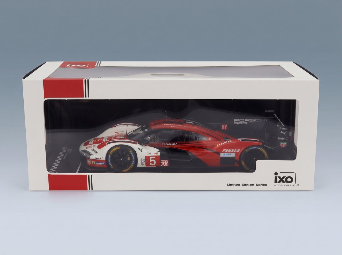 Porsche 963 LMDh Porsche Penske Motorsport No. 5 Andlauer Christensen Jaminet 24h Le Mans 2025 IXO Models 1:18 scale model - original packaging