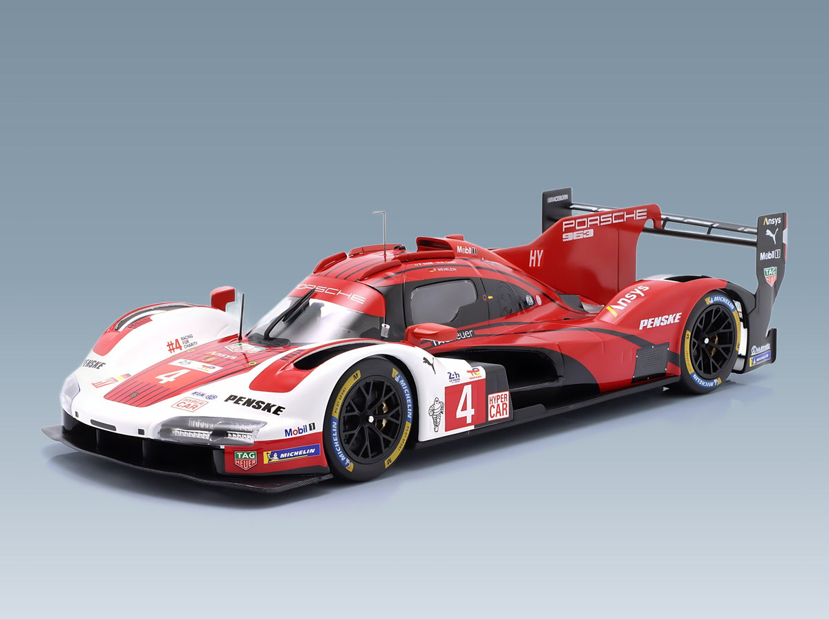 Porsche 963 Porsche Penske Motorsport No. 4 Nasr Tandy Wehrlein 24h Le Mans 2025 IXO Models 1:18 scale model - front three-quarter view