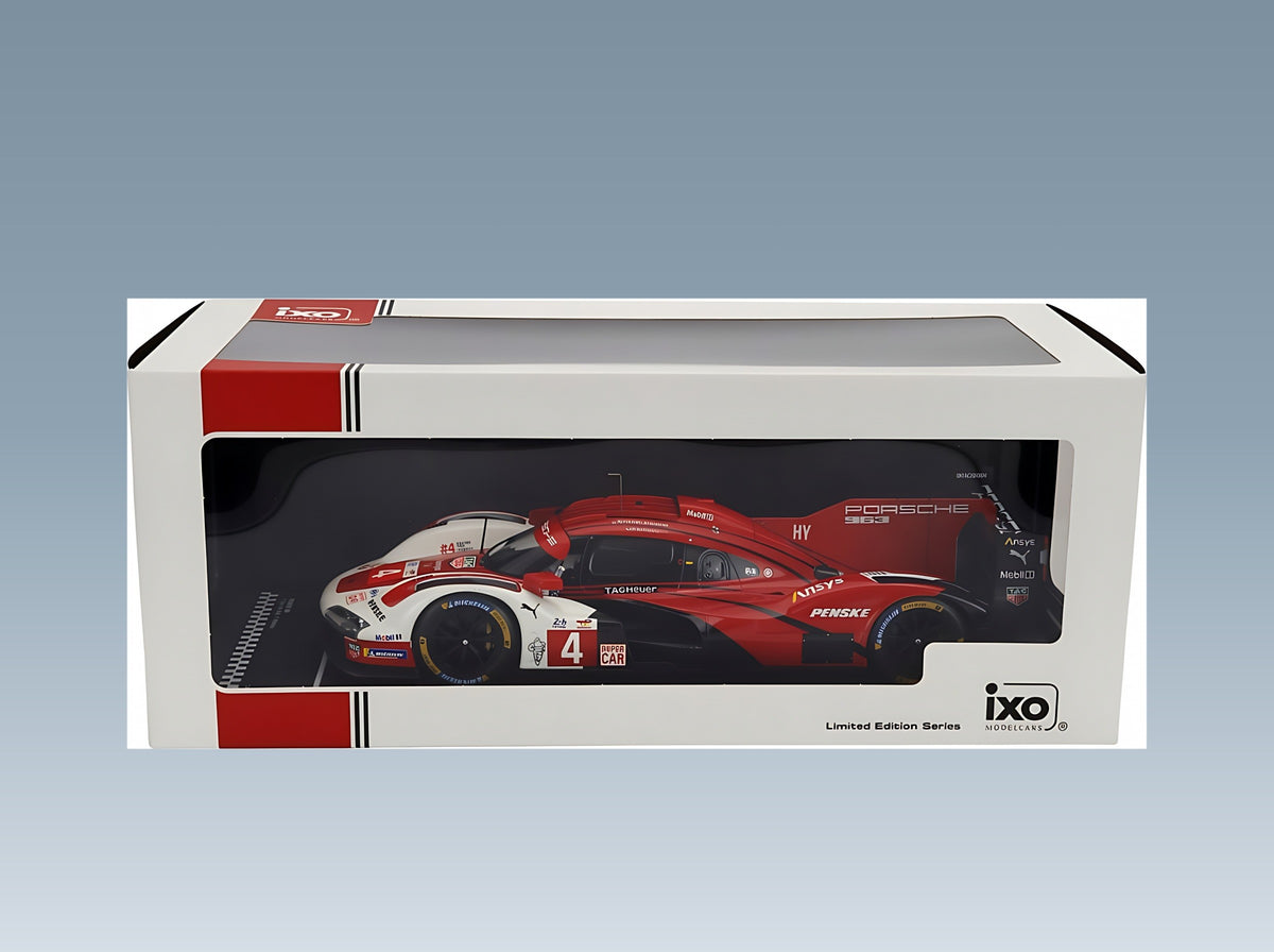 Porsche 963 Porsche Penske Motorsport No. 4 Nasr Tandy Wehrlein 24h Le Mans 2025 IXO Models 1:18 scale model - original packaging