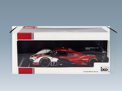 Porsche 963 Porsche Penske Motorsport No. 7 Felipe Nasr Nick Tandy Laurens Vanthoor Winner 12h Sebring 2025 IXO Models 1:18 scale model - original packaging