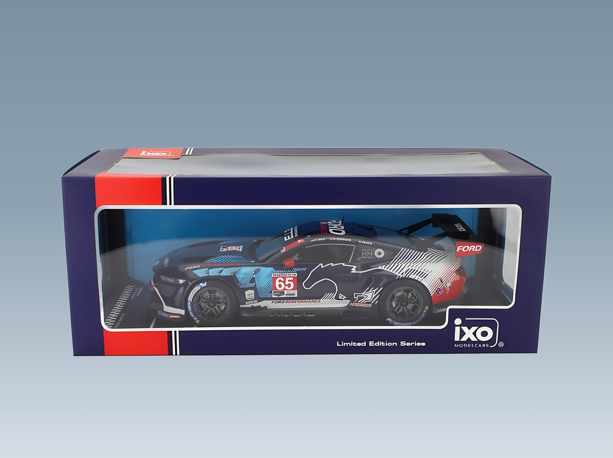 Ford Mustang GT3 Multimatic Motorsports No. 65 Mies Olsen Vervisch Winner GTD Pro Class IMSA 24h Daytona 2025 IXO Models 1:18 scale model - original packaging