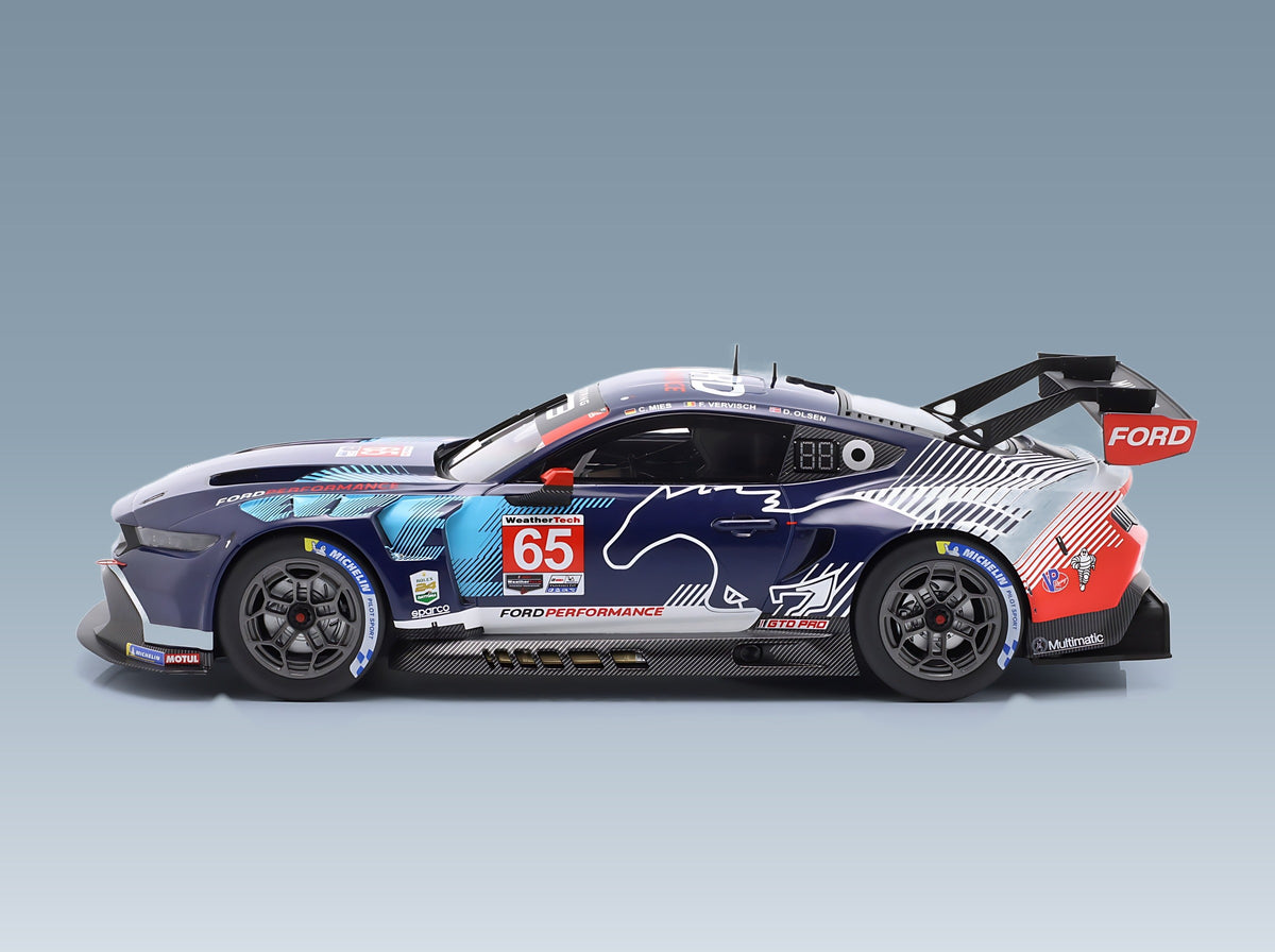 Ford Mustang GT3 Multimatic Motorsports No. 65 Mies Olsen Vervisch Winner GTD Pro Class IMSA 24h Daytona 2025 IXO Models 1:18 scale model - side view