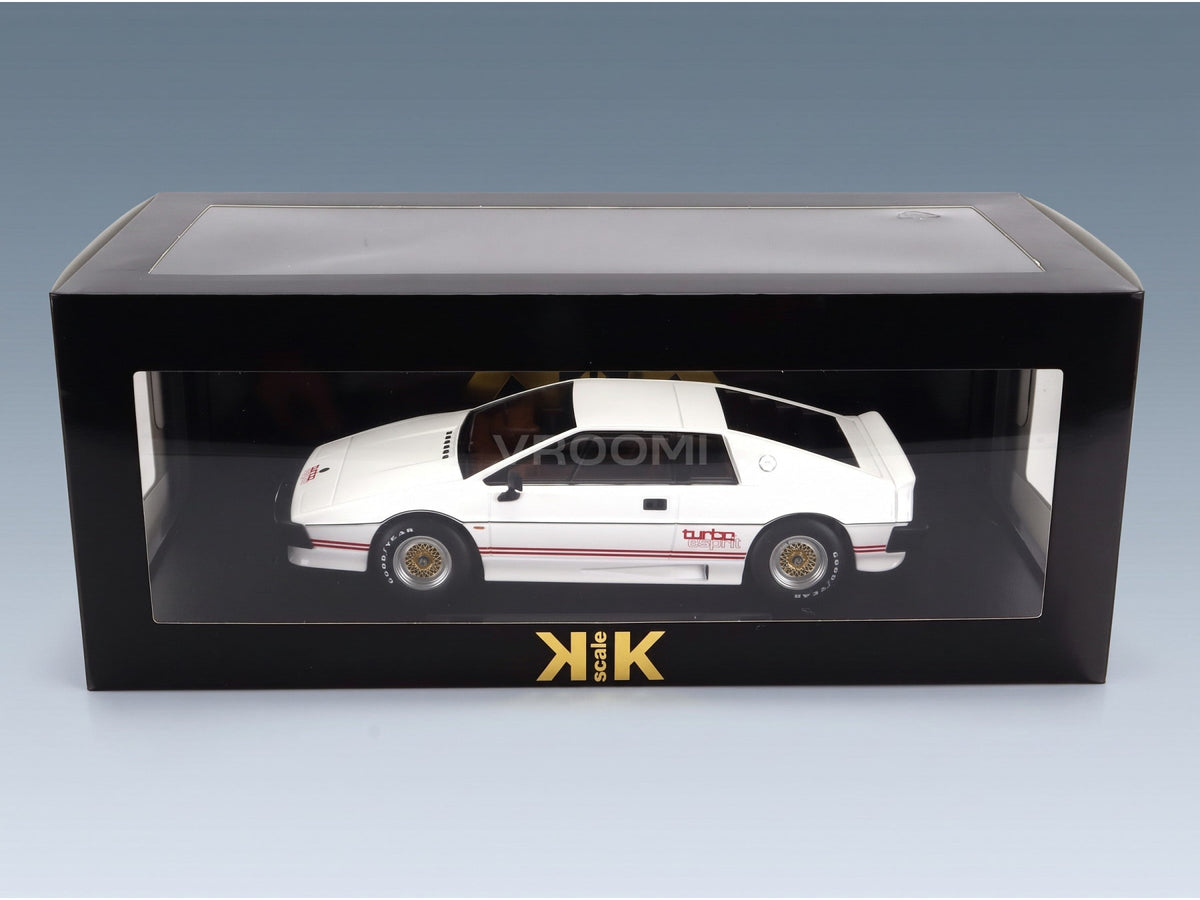 Lotus Esprit Turbo 1981 White KK Scale 1:18 scale model - original packaging