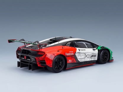 Lamborghini Temerario GT3 No. 63 2025 Looksmart 1:18 scale model - rear three-quarter view