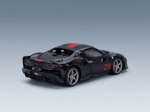 FERRARI - 296 SPECIALE N 25 2025 - NERO PUROSANGUE - BLACK RED scale model - rear three-quarter view